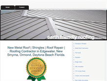 Tablet Screenshot of earthfriendlyroofing.com